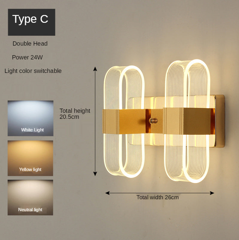 Gold Nordic Wall Light Luxury Design Living Room Lamp