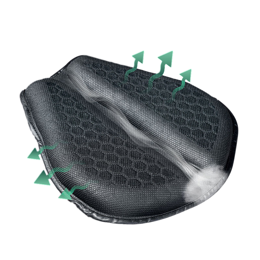 Motorcycle Seat Cushion Shock Absorbing | Breathable Comfort Universal