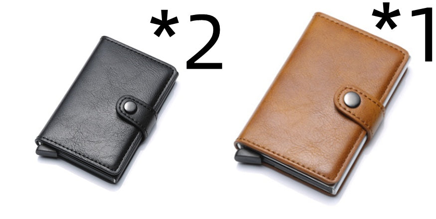 RFID Men's Wallet | Aluminum | Anti-theft Leather Wallet