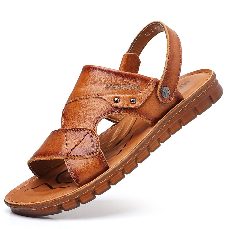 Herren Premium Leder Sandalen Strand Komfort Mode Schuhe