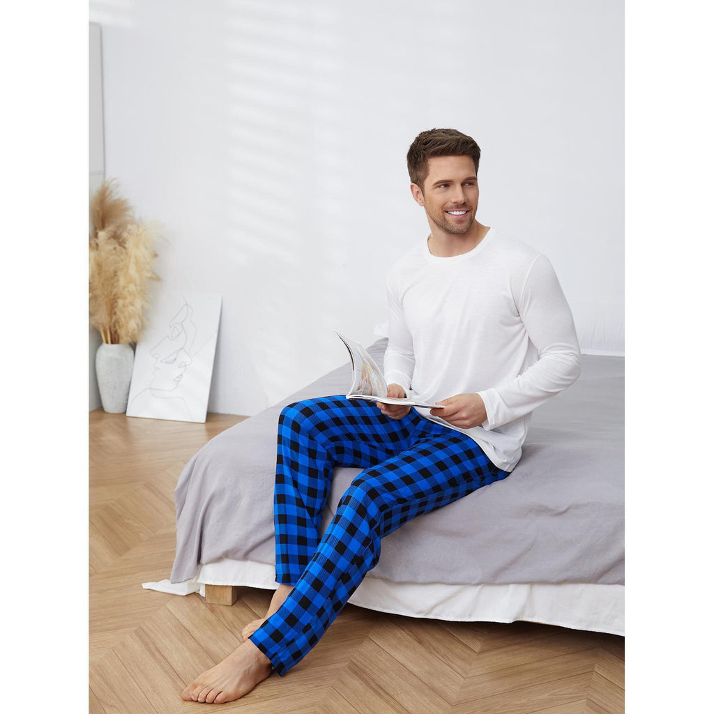Herren Pyjama Kariert Langarm | Klassische Nachtwäsche