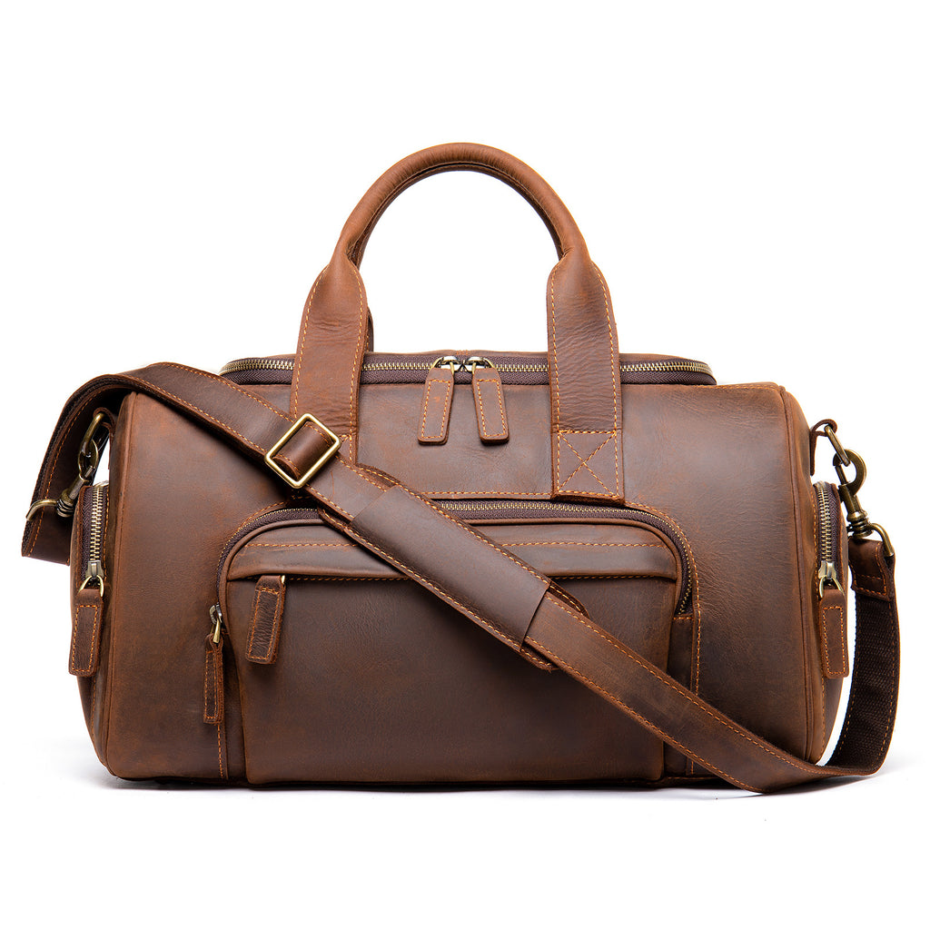 Handmade Men's Leather Travel Bag Retro Style | Large Capacity Premium Quality