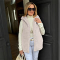 Women's Hooded Vest Fluffy – Sleeveless, Warm & Casual Look