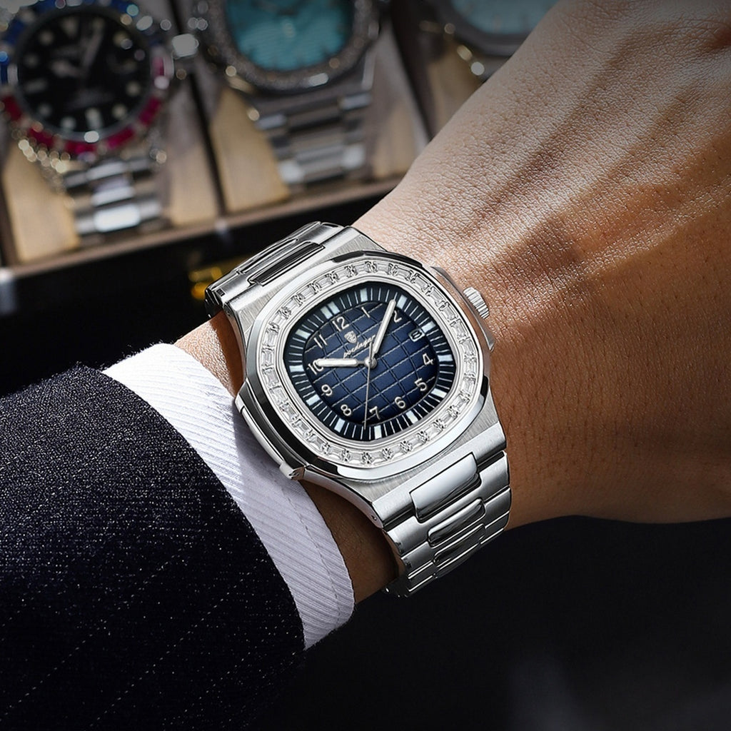 Herren Luxus Quarzuhr wasserdicht | leuchtend elegant