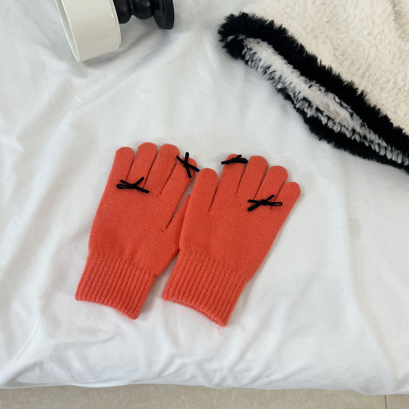 Damen Fingerlose Handschuhe mit Emoji Design – Korean Style