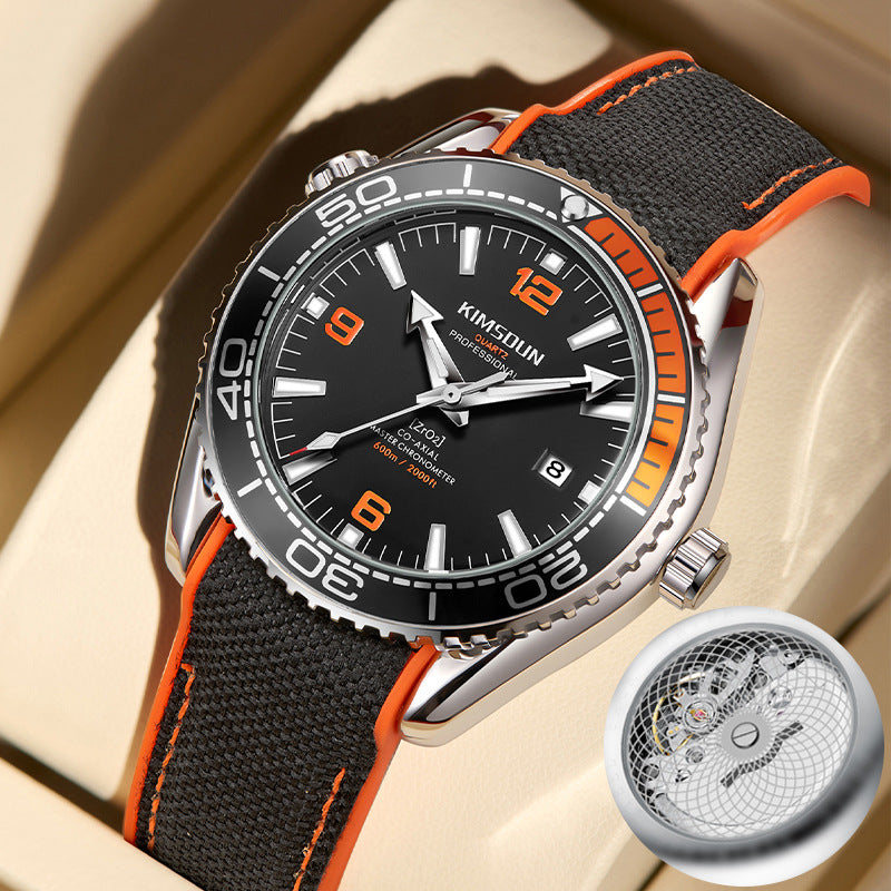 Men's Automatic Skeleton Watch | luminous transparent case back