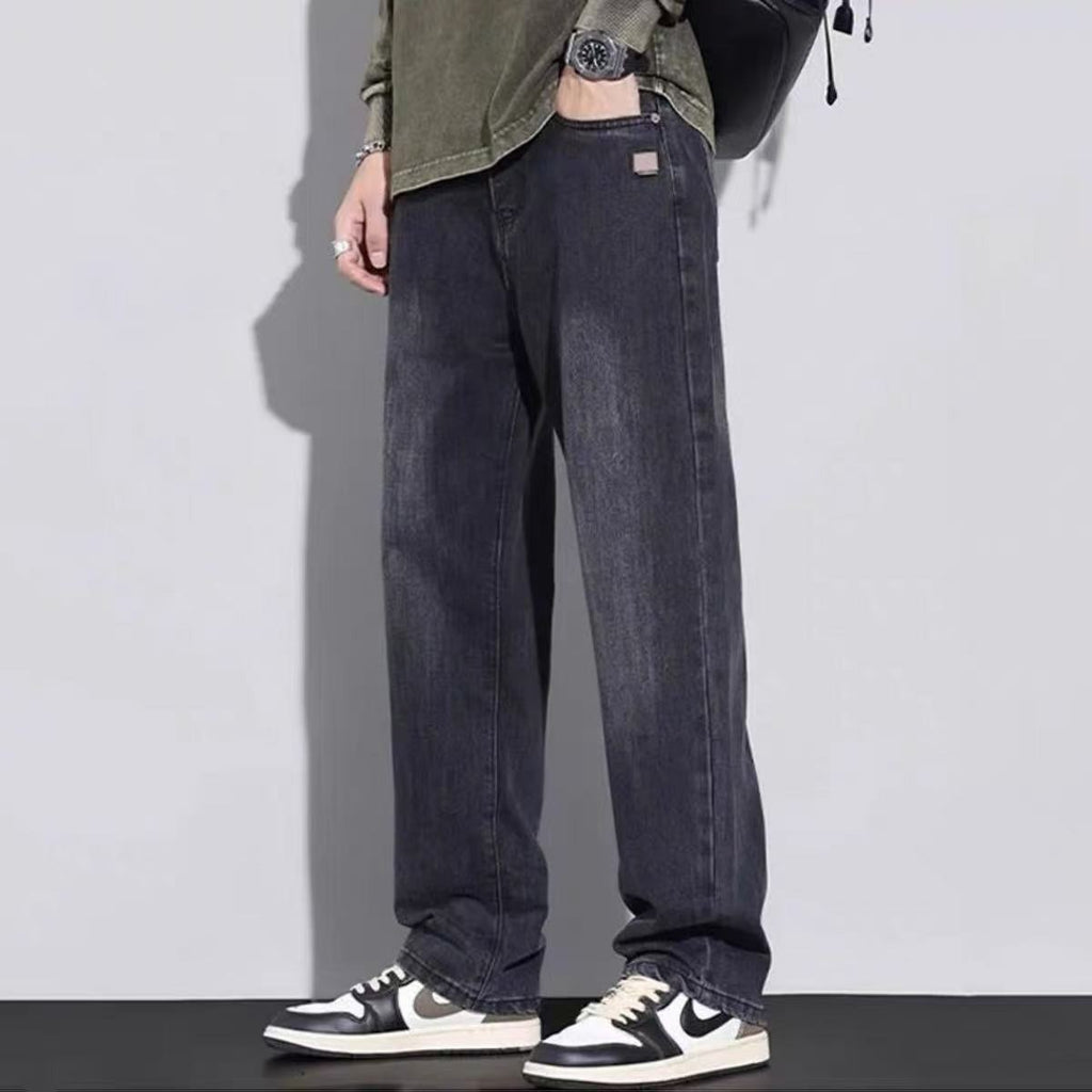 Men's Fleece Trousers Retro – Straight Leg High Street Pants