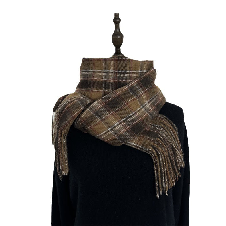 Women's Plaid Scarf Warm Soft Winter Long Fashion Scarf