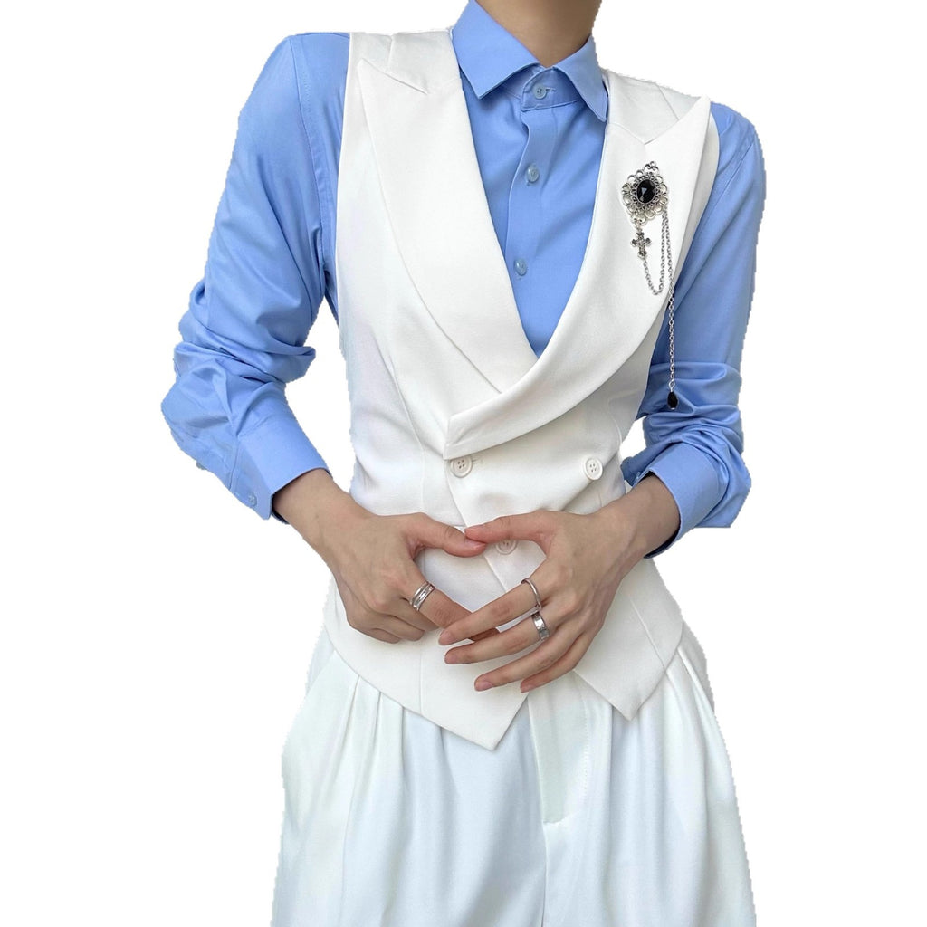 Women's Suit Vest White – Slim Fit, Elegant & Premium Style