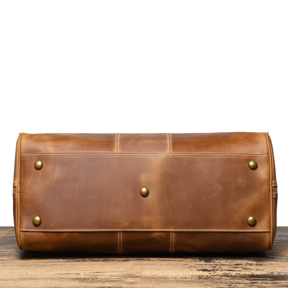 Retro Herren Reisetasche aus Echtleder – Elegante Vintage Weekender Tasche