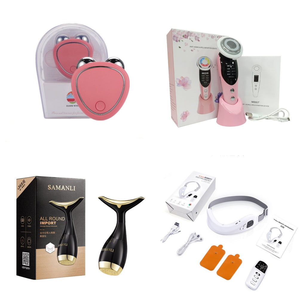 3D Microcurrent Facial Roller with Dual Rollers | Lifting Anti-Puffiness Massager