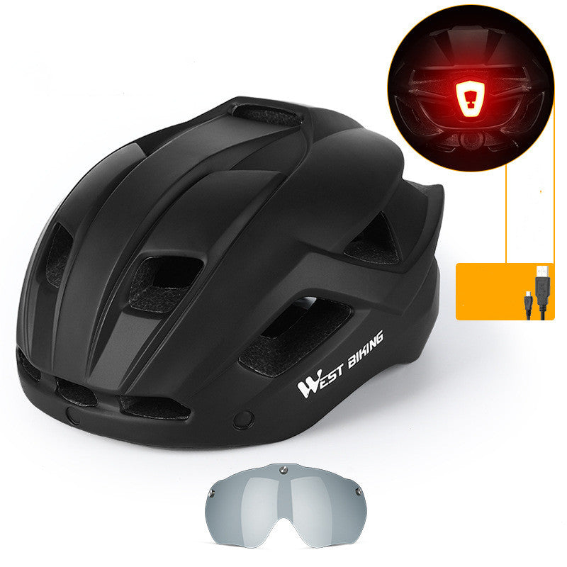 Bike Helmet with Integrated Goggles | MTB & Road Bike Helmet Lightweight & Safe