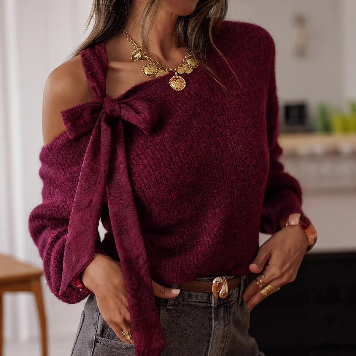 Timeless Women's Knitted Sweater – Elegant Basic Sweater in a Modern Style