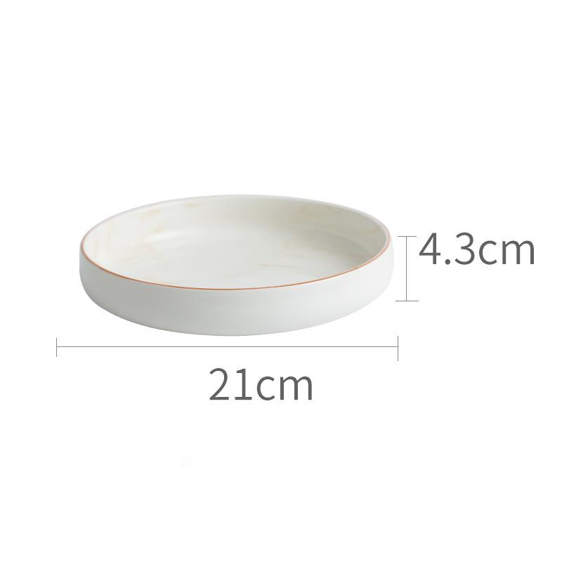 Keramik Schalen Teller Marmor | Elegantes Geschirr Set modern