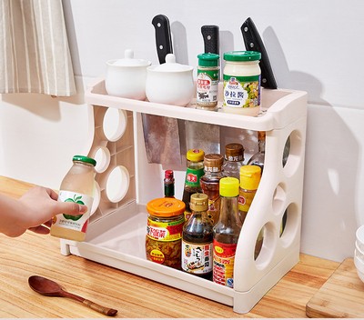 Multi-tier kitchen shelf | Space-saving kitchen organizer