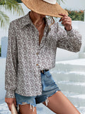 Women's Retro Long-Sleeved Blouse | Elegant Blouse with Print