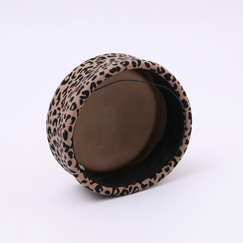 Elegant Women's Pillbox Hat – Leopard Print Designer Style