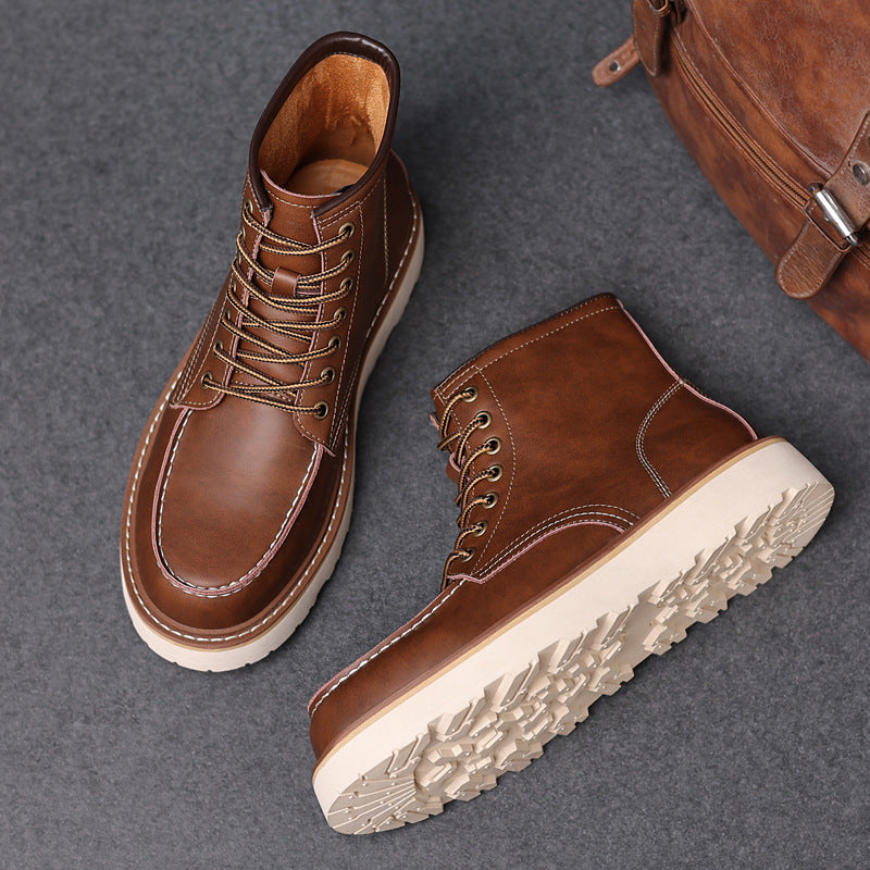 Men's Waterproof Martens Boots - Non-Slip Winter Combat Boots