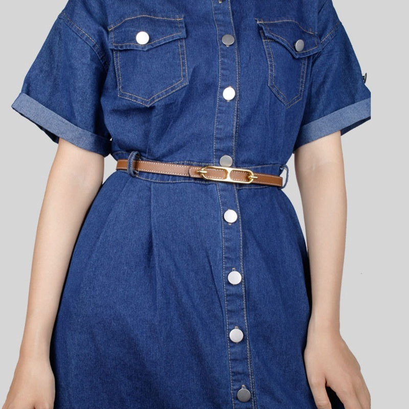 Damen Ledergürtel Schmal Echtleder | Elegant Allround Taillengürtel