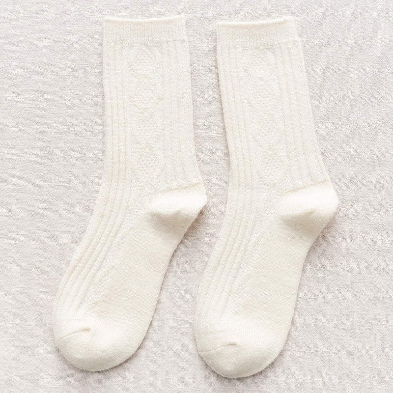 Damen Kaschmir Kniestrümpfe Warm – Dicke Kuschel Langsocken