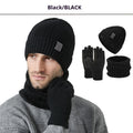 Men's Winter Set Hat Scarf Gloves Thick Warm Outdoor