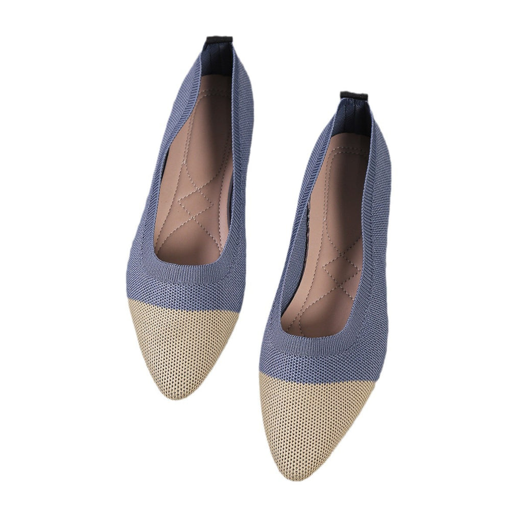 Damen Ballerinas spitz bequem | Elegante Slip-On Flats Alltag
