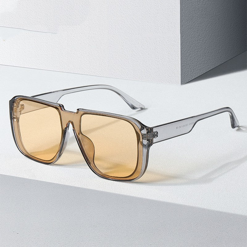 Damen One Piece Sonnenbrille Retro – Trendige Oversize Brille