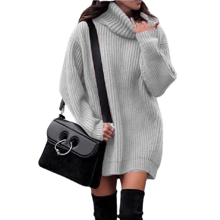 Damen Strickkleid | Elegantes Winter Pulloverkleid