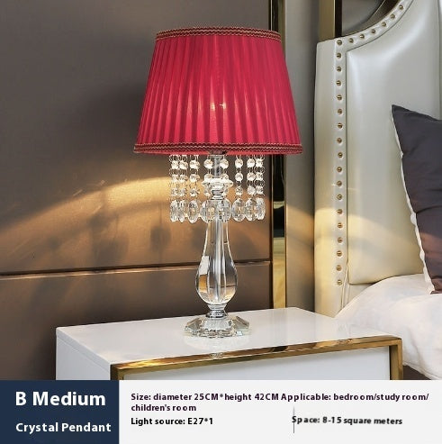 Crystal Table Lamp Dimmable with Remote Control Luxury LED