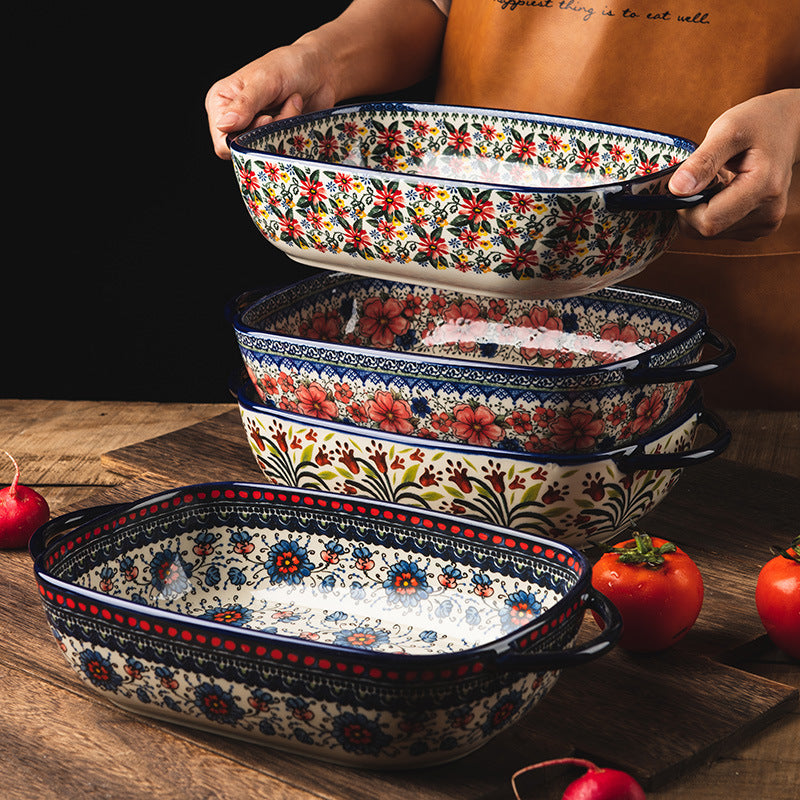 Rectangular Ceramic Plate Modern | Serving Plate Kitchen Design