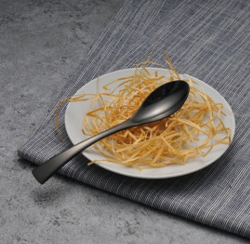 Schwarzes Besteckset Edelstahl | 4-teilig modern elegant Korean Style