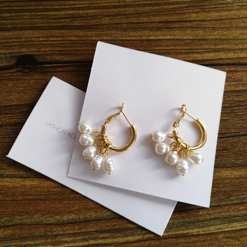 Elegant Pearl Tassel Earrings – Stylish Drop Earrings for Women