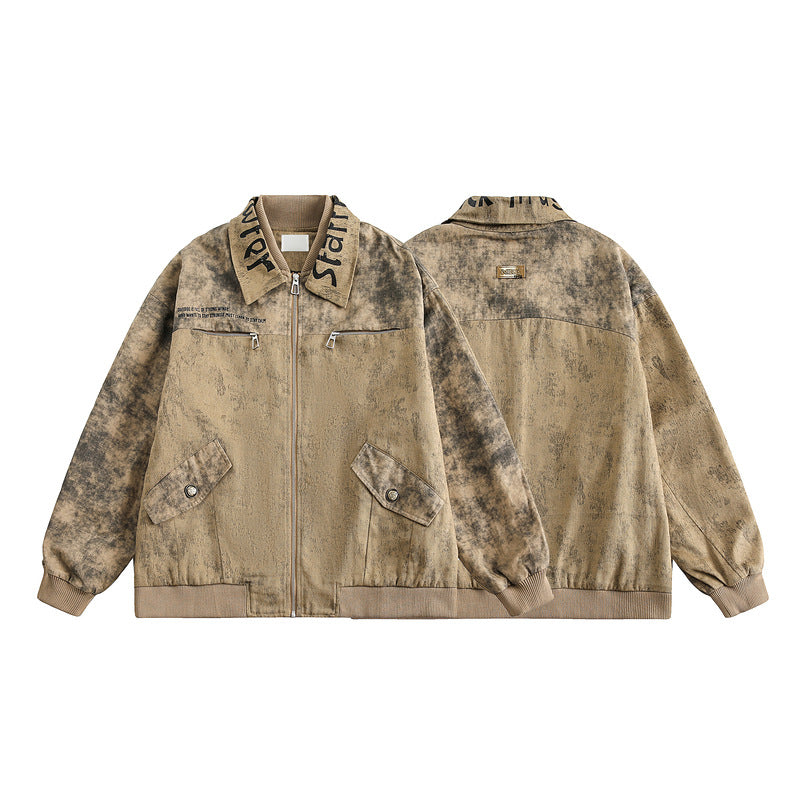 Streetwear Jacke mit Stickerei – Unisex Paar Look & Trendy