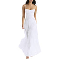 Elegant Lace Maxi Dress - Strapless Summer Evening Dress with Feminine Charm