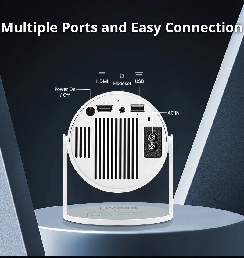HY300 Smart Mini Projector - Portable HD Projector with Android & Home Cinema Experience