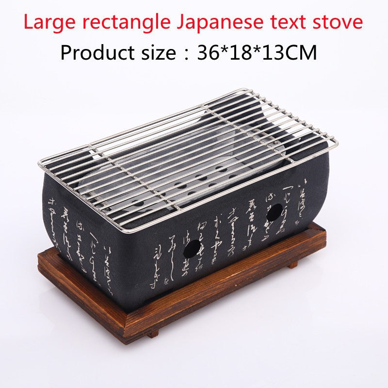 Japanischer Mini Tischgrill raucharm – Indoor Holzkohlegrill Set