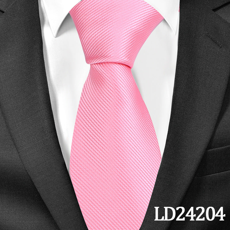Men's Tie Set 6cm Striped Plain with Pin Elegant
