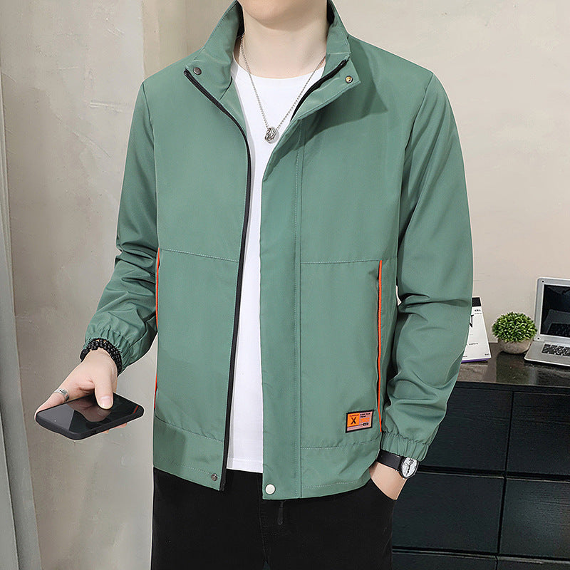 Men's Autumn Jacket Stand-Up Collar – Stylish Casual Transitional Jacket