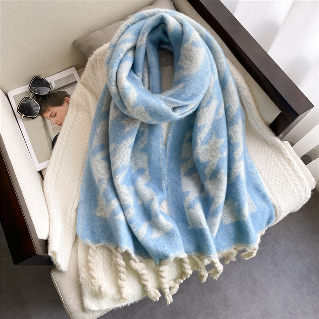 Women's Winter Scarf Pashmina Soft Warm Cashmere Plain Elegant