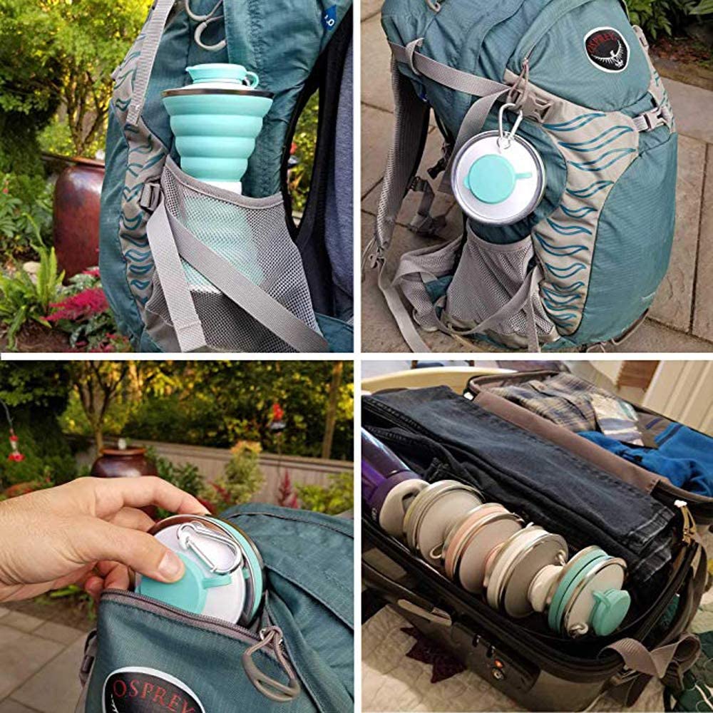 500ml Foldable Silicone Water Bottle – Leak-proof Travel Bottle
