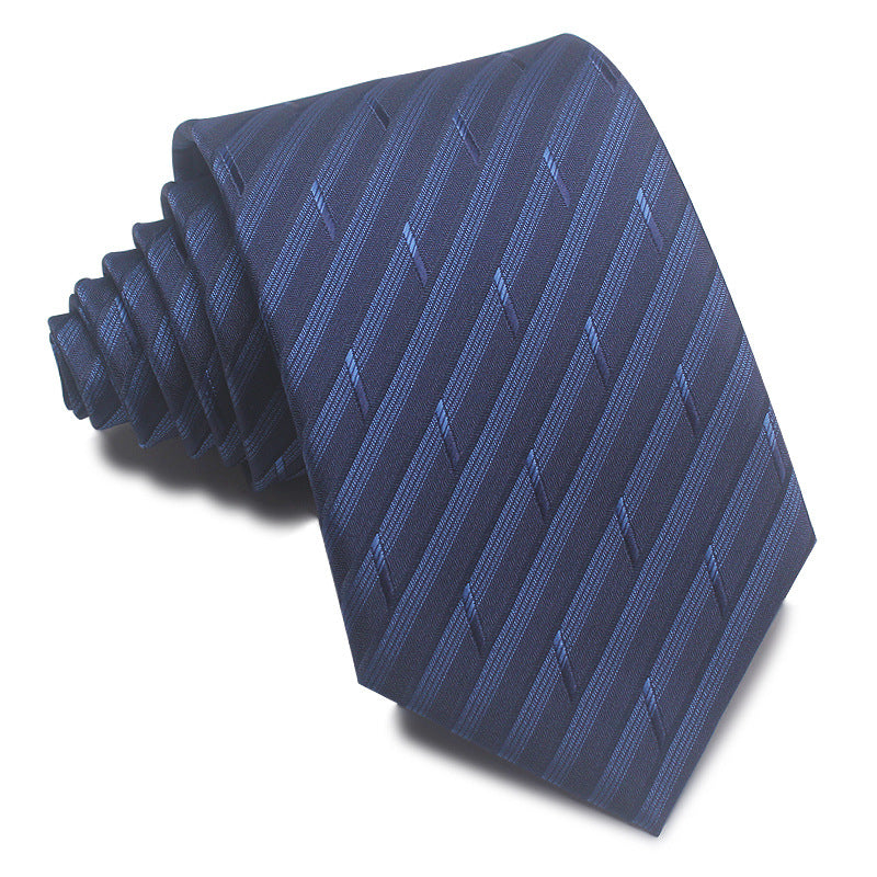 Men's Tie 8cm Striped Business Elegant Red Blue Black