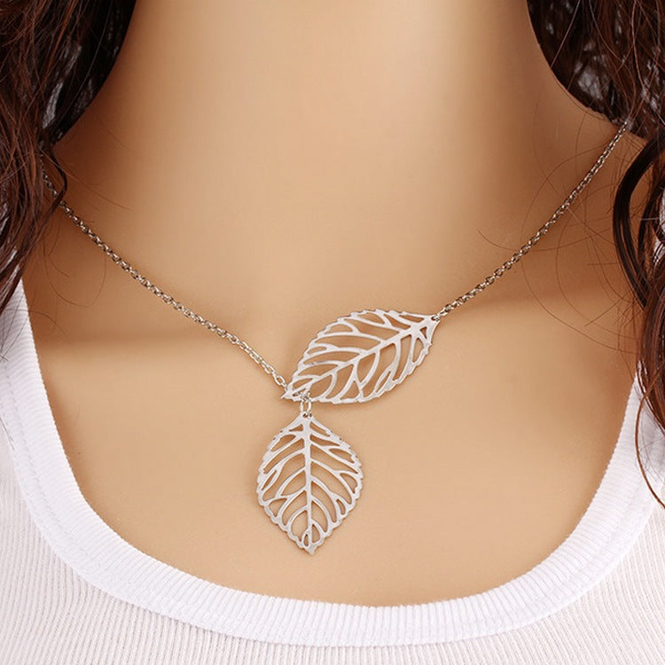 Elegant Leaf Necklace – Natural Women's Jewelry with Timeless Style