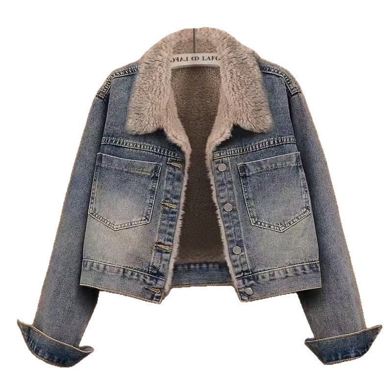 Vintage Damen Jeansjacke – Lockerer Schnitt, Trendiger Retro Look