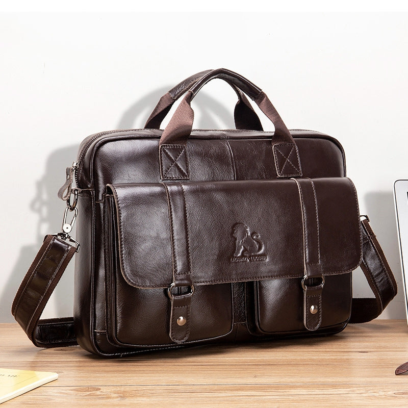 Men's Leather Briefcase – Large Business Handbag