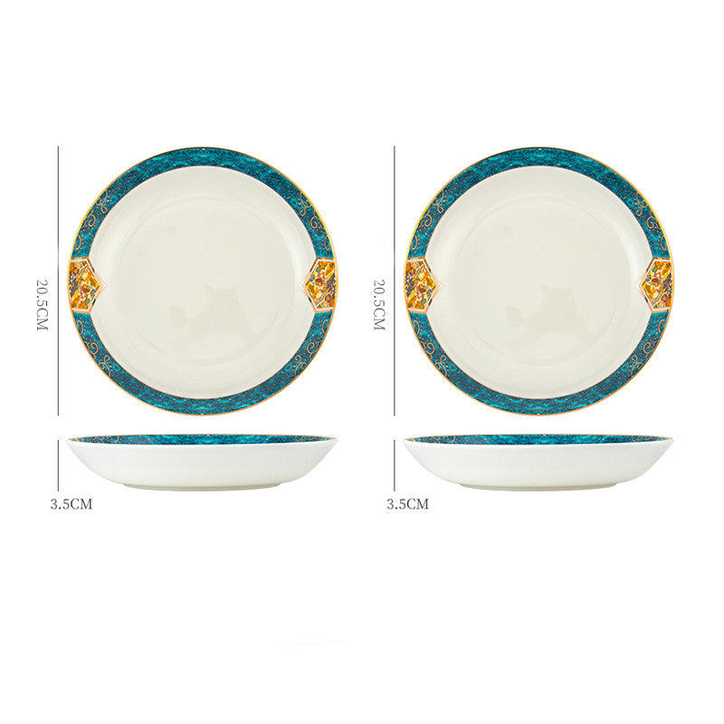 Ceramic Steak Plate Porcelain | Elegant Dinner Plate Kitchen