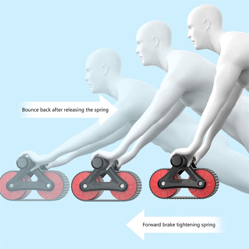 Double Wheel AB Roller with Automatic Rebound | Abdominal Trainer Home Gym