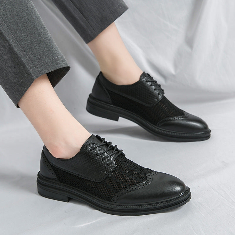 Men's Brogue Shoes Oversize | Elegant Breathable Stylish