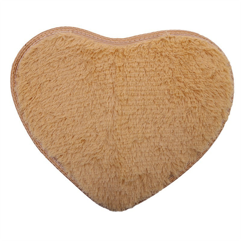 Heart Rug Bedroom | Fluffy Silk Wool Doormat