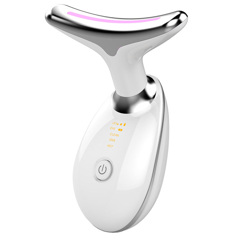 EMS Halsmassagegerät mit Wärmefunktion – Straffendes Anti Falten Beauty Gerät
