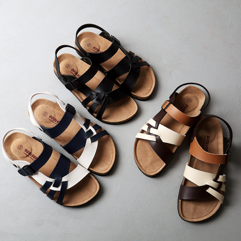 Men's Cork Slippers Breathable Comfort Summer Slides